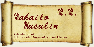Mahailo Musulin vizit kartica
